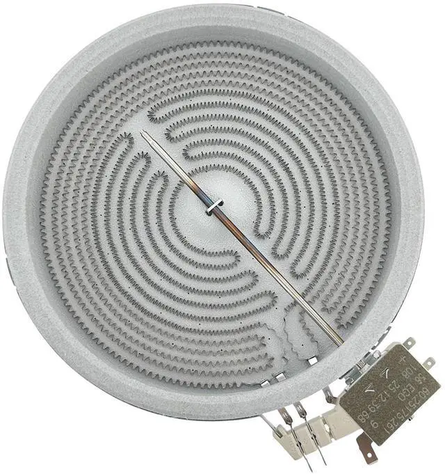 Main image of Range Cooktop 8"/5" Dual Radiant Surface Element Burner 2000/1000W OEM Replacement Parts, Compatible with LG MEE64284801, Samsung DG47-00075A, Viking 031376-000, Whirlpool KitchenAid WP8285938