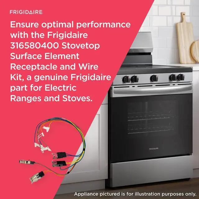 Alt view image 3 of 5 - 316580400 Stovetop Surface Element Receptacle and Wire Kit for Electric Ranges and Stoves