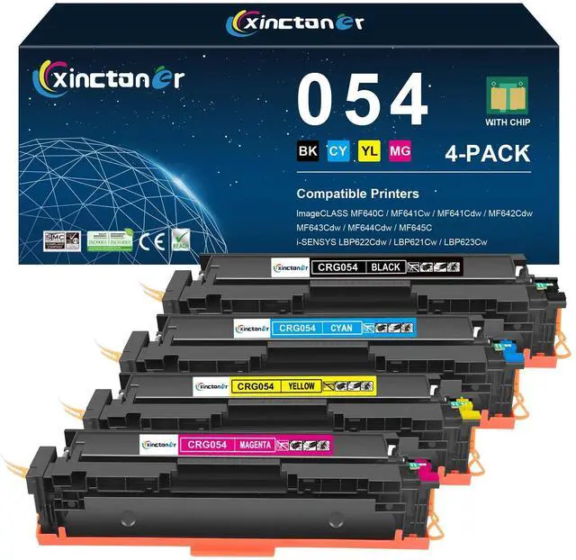 Main image of 054 Toner Cartridge Set 4 Pack for MF644Cdw MF642Cdw Toner | Compatible for Canon 054 Toner 054H CRG054 ImageClass MF644Cdw MF642Cdw LBP622Cdw MF641Cdw MF641Cw LBP623Cdw Printer Ink