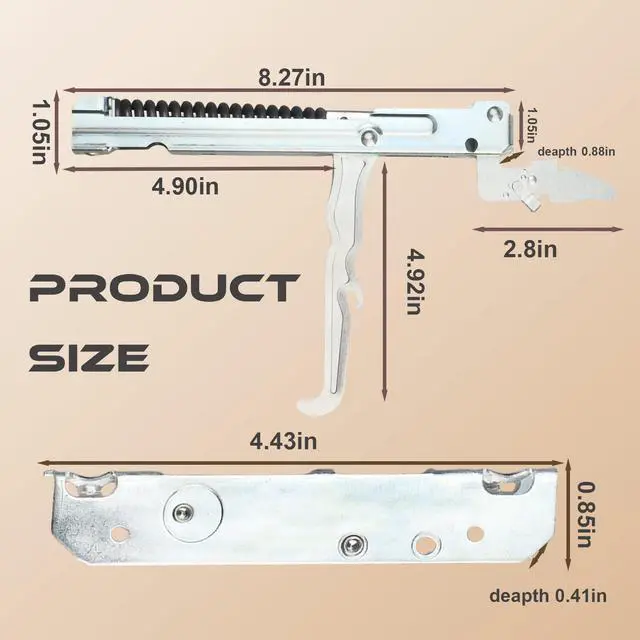 Alt view image 5 of 7 - 318024747 2PCS Upgraded Oven Door Hinge & 318328010 2PCS Range Door Hinge Compatible with Frigidaire, Kenmore and Sears Ovens and Ranges, Replace# 318024747 318328010