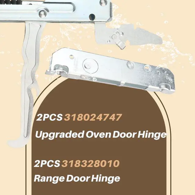 Alt view image 6 of 7 - 318024747 2PCS Upgraded Oven Door Hinge & 318328010 2PCS Range Door Hinge Compatible with Frigidaire, Kenmore and Sears Ovens and Ranges, Replace# 318024747 318328010