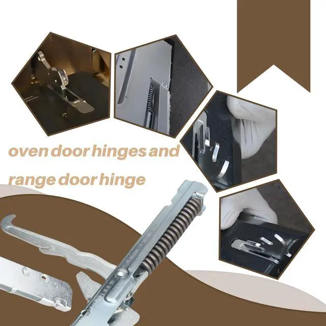 Alt view image 7 of 7 - 318024747 2PCS Upgraded Oven Door Hinge & 318328010 2PCS Range Door Hinge Compatible with Frigidaire, Kenmore and Sears Ovens and Ranges, Replace# 318024747 318328010