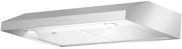 Main image of 30 Inch Under Cabinet Range Hood, 4-Speed Exhaust Fan, 2 Baffle Filters, Bright LED Lights, Stainless Steel Finish