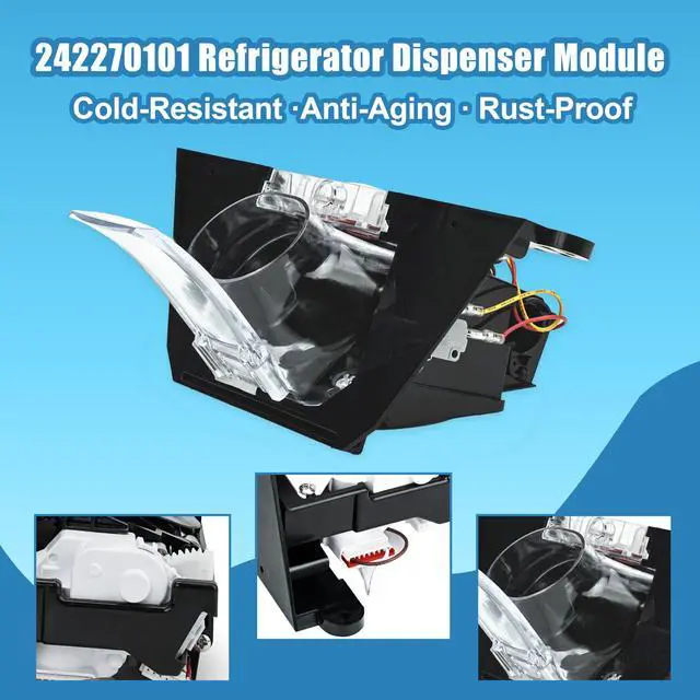 Alt view image 3 of 5 - 242270101 Replace for Frigidaire Refrigerator Dispenser Module 242270101 | Replacement Part Numbers AP5781886 3016439 PS8692021; High-Efficiency Ice Making