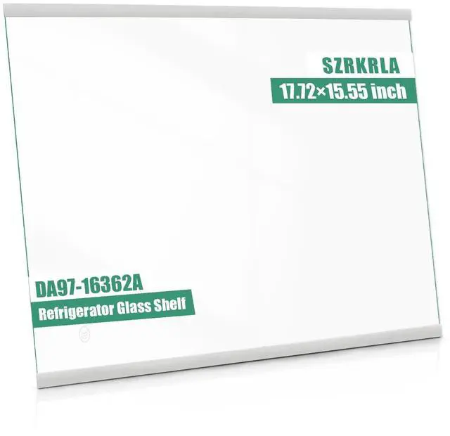 Main image of DA97-16362A Refrigerator Glass Shelf Fit for Samsung Refrigerator, Replace DA97-16362T AP6025092 PS17501265, Freezer Tempered Glass Shelf