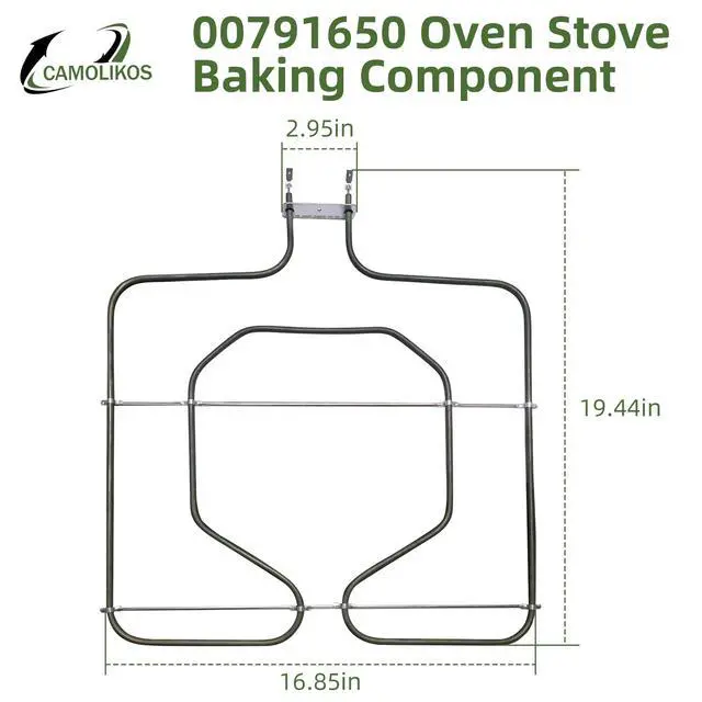 Alt view image 2 of 7 - 00791650 Oven Range Bake Element Compatible with Thermador part 00791650 Replacement 791650 4163328 AP5809152 PS9495682 EAP9495682
