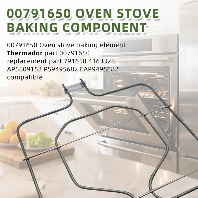 Alt view image 5 of 7 - 00791650 Oven Range Bake Element Compatible with Thermador part 00791650 Replacement 791650 4163328 AP5809152 PS9495682 EAP9495682
