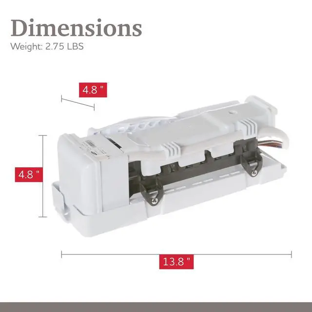 Alt view image 6 of 7 - Replacement for GE/Samsung 9 Cube Ice Maker - WR30X10131, DA97-07365G, PS2577893, PS5575307, AP4513392 - Fits Various Appliances - 9 Cube Production - 1-Year