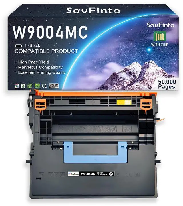 Main image of W9004MC Toner Cartridge W9004 (with CHIP) High Yield Black Toner Replacement for HP Managed E60155dn E60165dn E60175dn E60055dn E60065dn E60075dn E62665hs MFP E62655 E62665 E62675 Printer