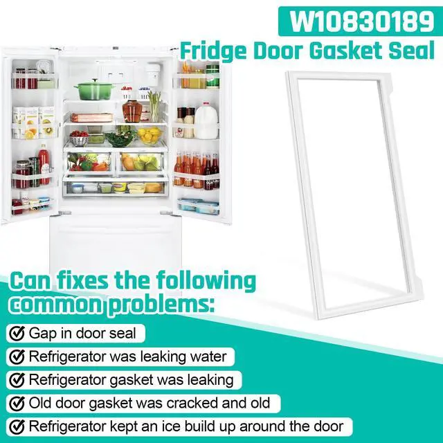 Alt view image 3 of 7 - Upgraded W10830189 Refrigerator Door Gasket Replacement Compatible with Whirlpool Ken-more Refrigerator W10137006, W10163894 Refrigerator Fresh Food Door Gasket Seal for Kitchen-Aid Fridge Seal Part