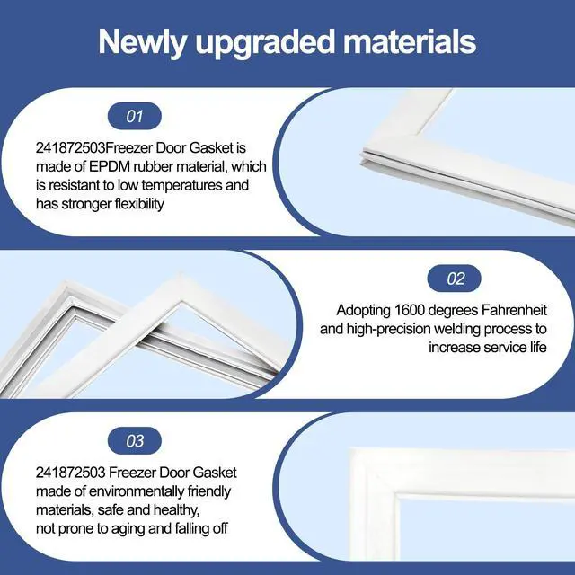 Alt view image 4 of 6 - 241872503 Refrigerator Door Gasket, Door Gasket Refrigerator Replacement | Compatible with Kenmore,Crosley, Door Gasket Freezer, Replaces 240370905, 240514605, 240542103