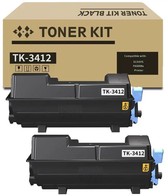 Main image of TK-3412 Toner Cartridge Black 2 Pack TK3412 Compatible for Kyocera TK-3412 TK3412K 1T0C0X0US0 for ECOSYS PA5000x Printer