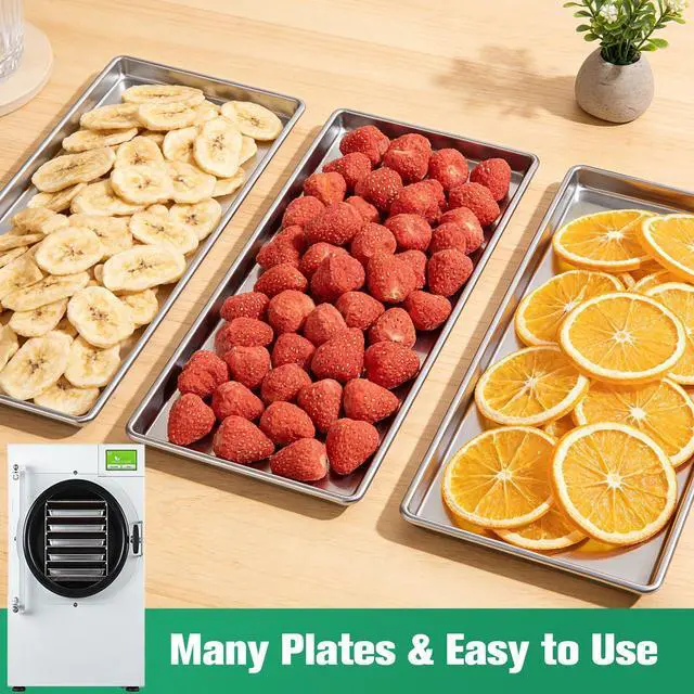Alt view image 7 of 7 - Metal Pallet for Harvest Right Freeze Dryer Metal Tray, dehydrator Trays Easy to disassemble,Corrosion-Resistant, Including Freeze Dryer Accessories Stacker Crane. (Medium-5pack)