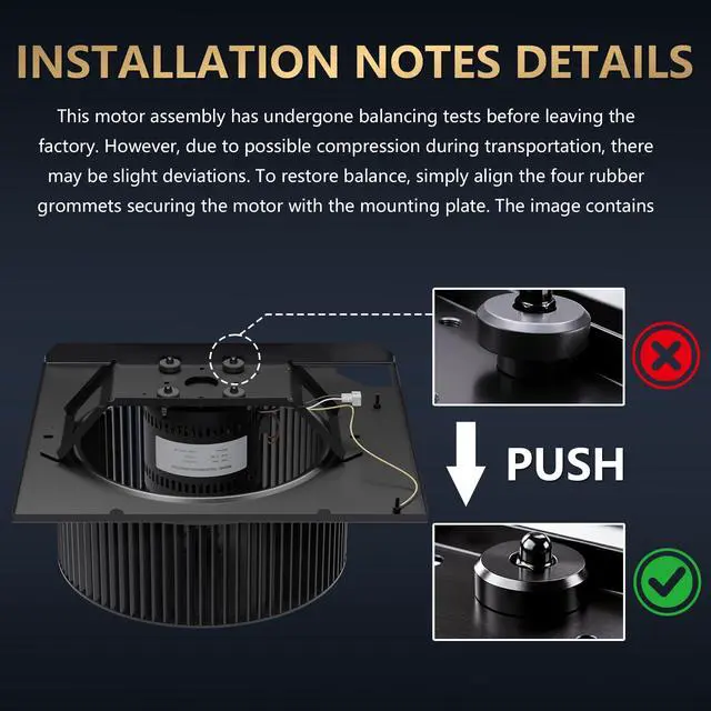 Alt view image 7 of 7 - S97018218 S97020048 Bathroom Exhaust Fan Motor Replacement, Replacement Blower Assembly for Broan-Nutone Exhaust Fans (Motor Assembly)