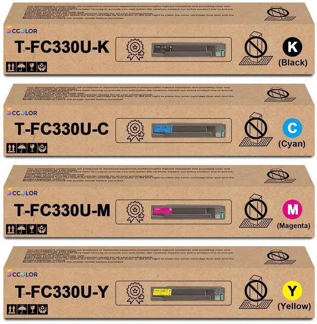 Main image of TFC330U T-FC330U Toner Cartridges Compatible for Toshiba T-FC330U T-FC330UK T-FC330UC T-FC330UM T-FC330UY Replacement for Toshiba E-Studio 330AC 400AC Printers,4-Pack Black Cyan Magenta Yellow