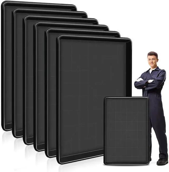 Main image of 6 Pcs Extra Large Oil Drip Pan 35.4 x 24 x1.5 Inches Under Car Plastic Auto Oil Drip Tray Car Oil Catch Pan Replacement Tray for Garage Floor