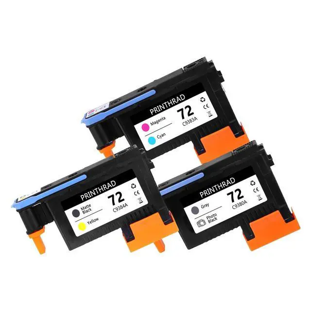 Alt view image 7 of 7 - 72 Printhead with New Updated Chips Compatible for HP Printers T610 T620 T770 T790 T1100 T1120 T1200 T1300 T2300 Printer 3 Packs (Gray/Photo Black, Cyan/Magenta, Matte Black/Yellow)