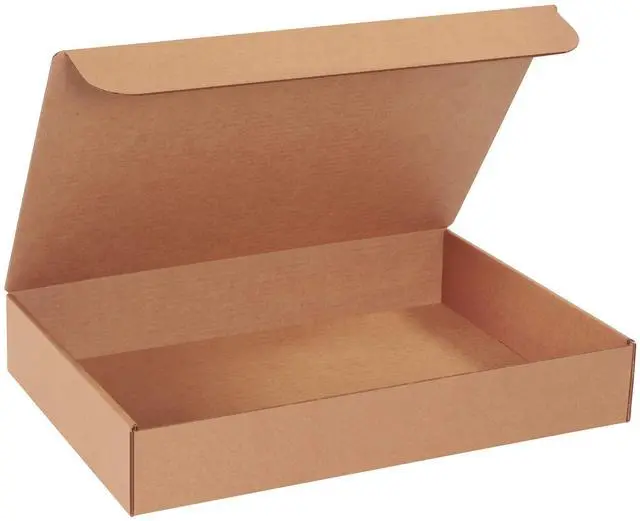 Main image of Kraft Corrugated Cardboard Gift Box Mailer, 18" L x 12" W x 3" H, Bundle of 50, for Packaging, and Shipping Gifts