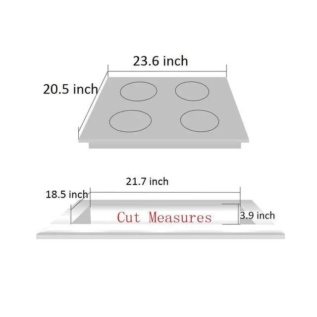 Alt view image 4 of 7 - DM4188-01 24-Inch Dual-Fuel Gas Cooktop, 5-Burner LPG/NG Convertible Stovetop With Tempered Glass Surface
