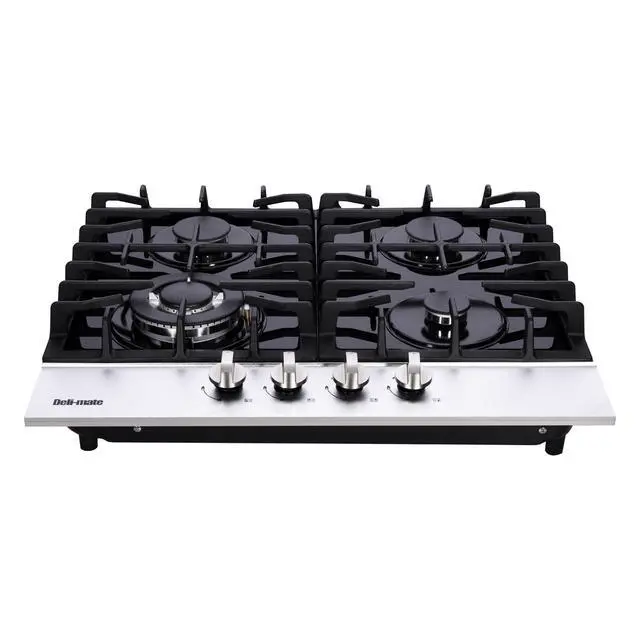 Alt view image 6 of 7 - DM4188-01 24-Inch Dual-Fuel Gas Cooktop, 5-Burner LPG/NG Convertible Stovetop With Tempered Glass Surface