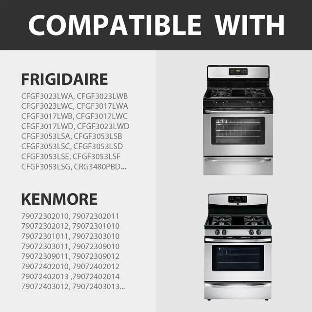 Alt view image 3 of 5 - 4 Pack 316202405 Grate Replacement Parts for Frigidaire Kenmore Gas Stove Burner, Grates Range Parts, Gas Stove Accessories Cast Iron Pot Rack Cookware Sets