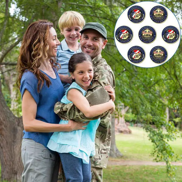 Alt view image 7 of 7 - 80 Pcs Military Challenge Coins Thank You for Your Service Veterans Appreciation Gift Coins Army Retirement Gifts 250th Gifts Coin for Men Veterans Day Presents Military Favors(Classic)