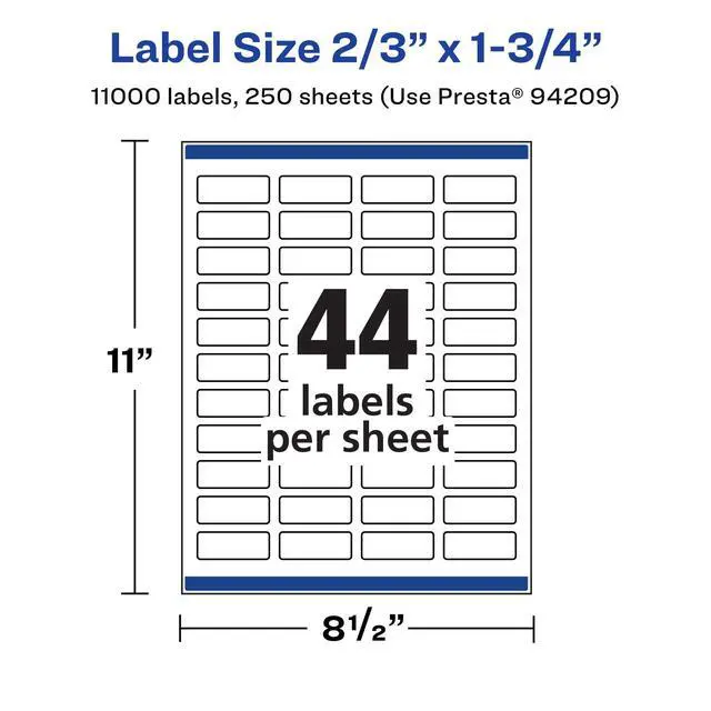 Alt view image 5 of 7 - ® Matte White Rectangle Labels, Sure Feed® Technology, 2/3" x 1-3/4", 11,000 Matte White Printable Labels