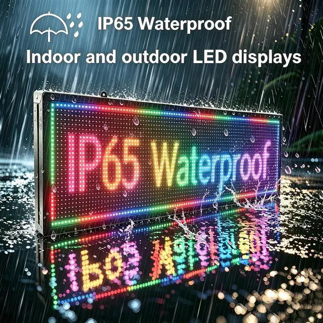 Alt view image 4 of 7 - P10 Programmable LED Sign 39"x14",Full Color with WIFI for Business | LED Display Sign, Programmable Scolling LED Sign,with WiFi, IP65 Waterproof