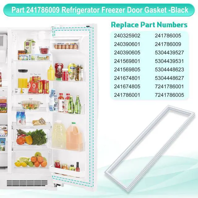 Alt view image 3 of 7 - Upgraded 241786009 Refrigerator Door Gasket Compatible with Frigidaire Refrigerator 241786013 Freezer Door Seal Replacement Parts 241569805 5304439531 7241786001 Kenmore Fridge Door Seal Gasket