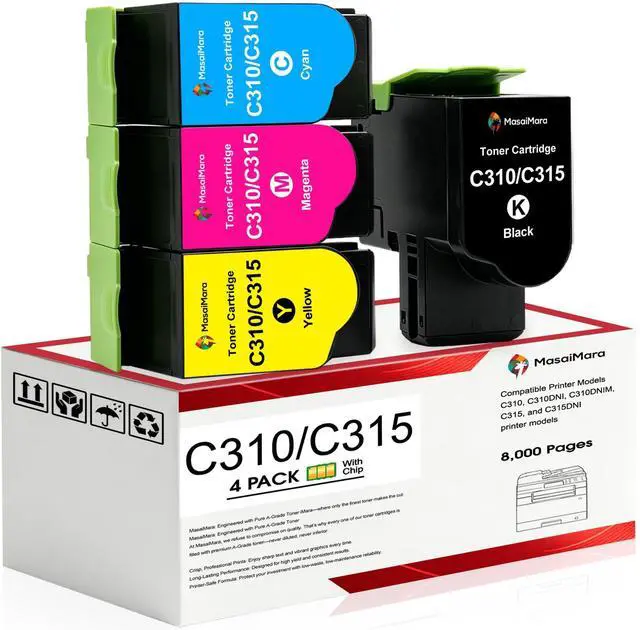 Main image of C310 C315 High Capacity Version Toner Cartridge Toner Replacement for Xerox C310 C310DNI C310DNIM C315 C315DNI Printer Ink (Black Cyan Magenta Yellow, 4 Pack)