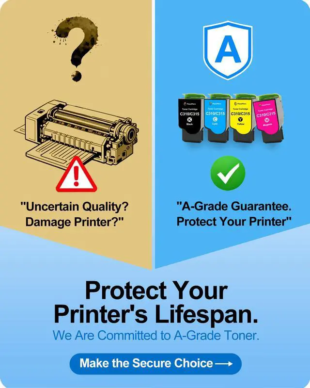 Alt view image 2 of 7 - C310 C315 High Capacity Version Toner Cartridge Toner Replacement for Xerox C310 C310DNI C310DNIM C315 C315DNI Printer Ink (Black Cyan Magenta Yellow, 4 Pack)