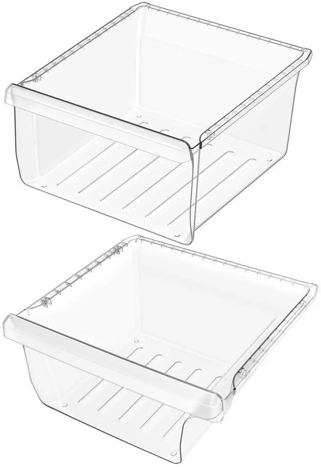 Main image of UPGRADED DA97-08693B Refrigerator Crisper Drawer Upper & DA97-08692B Fridge Crisper Bin Bottom Compatible with Samsung Refrigerator Drawers RS25J500DSR RS25H5000SR RS25J500DSG RS261MDRS Crisper Drawer