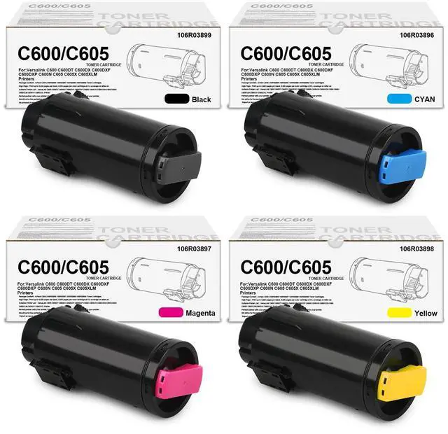 Main image of Versalink C600 C605 Toner Cartridge High Yield Replacement for Xerox | Versalink C600 C600DT C600DX C600DXF C600DXP C600N C605 C605X C605XLM Printers -106R03896 106R03897 106R03898 106R03899