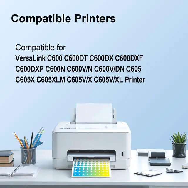 Alt view image 2 of 6 - Versalink C600 C605 Toner Cartridge High Yield Replacement for Xerox | Versalink C600 C600DT C600DX C600DXF C600DXP C600N C605 C605X C605XLM Printers -106R03896 106R03897 106R03898 106R03899