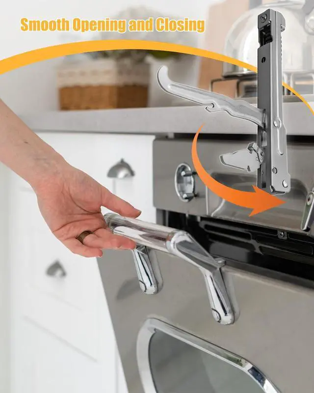 Alt view image 4 of 6 - 318024747 Oven Door Hinge Fits for Frigidaire Kenmore Sears Range, 2 Pack | Upgraded Stainless Steel Hinge Replaces 318328010 318024715, Oven Replacement Hardware