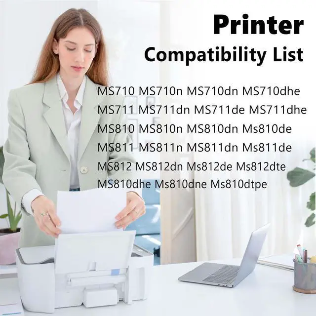 Alt view image 2 of 7 - 521H 52D1H00 Toner Cartridge New CHIP Compatible with Lexmark 52D1H00(25,000 Pages)for MS710 MS710n MS711 MS711dn MS810 MS810n MS810dn MS810de MS811 MS811n MS811dn MS811dtn MS812 MS812dn MS812de-2Pack