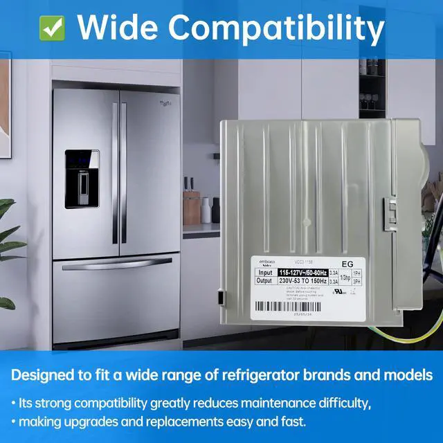 Alt view image 4 of 7 - W10186719 Refrigerator Inverter Board for Whirlpool Kenmore & Other Models | Energy-smart Fridge Inverter Board Fixes Compressor Noise & Cooling Errors, Easy DIY Repair, Replaces W10893917 W10285954