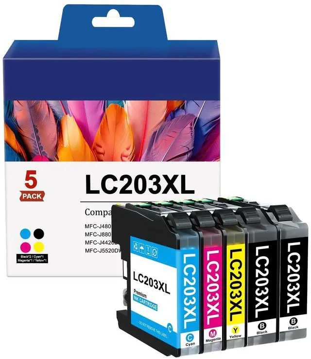 Main image of LC203XL Ink Cartridges Replacement for Brothers Ink LC203XL LC203 Ink Cartridges brothers printer with MFC-J480DW MFC-J880DW MFC-J4420DW MFC-J680DW MFC-J885DW (2 Black, 1 Cyan, 1 Magenta, 1 Yellow)