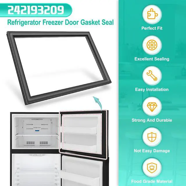 Alt view image 7 of 7 - Upgraded 242193209 Freezer Door Gasket Replacement Fit for Frigidaire Freezer Door Seal, 28.66" x 18.11" 242193209 Crosley Kenmore Refrigerator Gasket Seal Replace 3513465, AP5807083, PS9493821