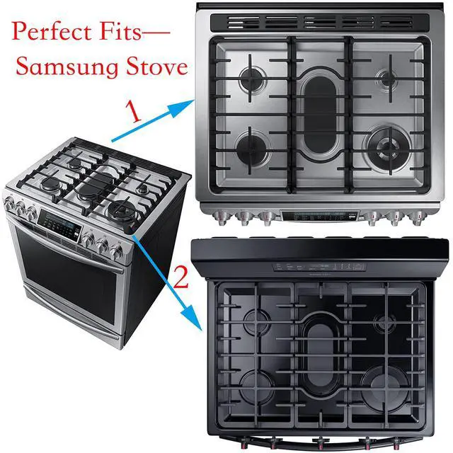 Alt view image 2 of 7 - DG94-00938A DG94-00469A Cast Iron Assy Grate Center Replacement for Samsung Stove Parts NX58H9500WS NX58H5600SS NX58R5601SS NX58J5600SG NX58F5500SS NX58F5500SB and More Samsung Gas Range Oven Parts