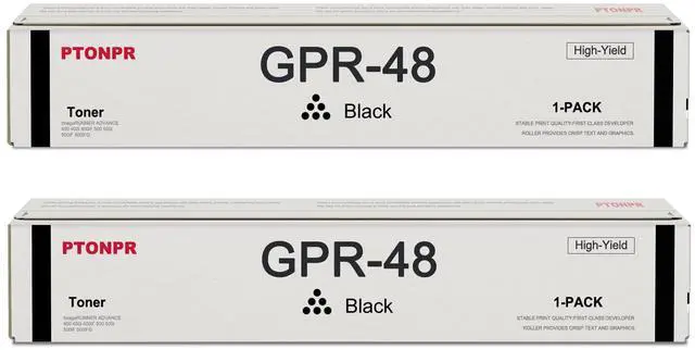 Main image of GPR48 High-Yield Black Toner Cartridge 2-Pack Replacement for Canon GPR-48 Toner Cartridge for imageRUNNER Advance 400 400i 400i F500 500i 500iF 500iFG Printer