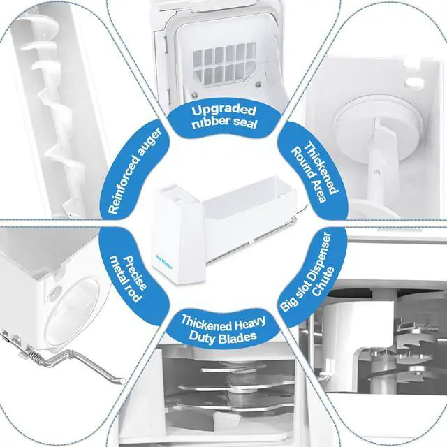 Alt view image 5 of 7 - Upgraded DA97-14474C Ice Maker Bucket Compatible with Samsung Refrigerator Ice Maker RF265BEAESR RF28HMEDBSR RF25HMEDBSR Ice Tray,for Samsung RF25, RF26, RF28 Refrigerator Ice Container Assembly