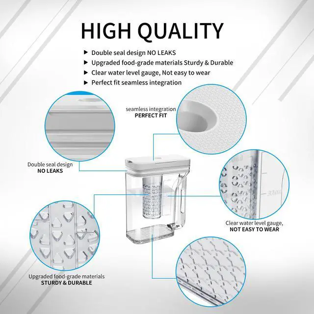Alt view image 5 of 7 - DA97-17395B Refrigerator Water Pitcher Compatible With Samsung Reservoir | Fridge Water Reservoir NO leak, Fridge Reservoir Fits RF28R7351SR RF28R7351SG Water Pitcher Reservoir Tank (Double sealing)