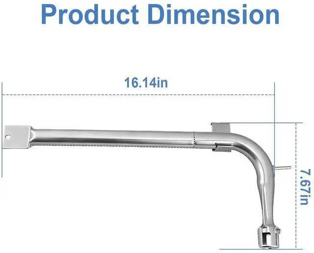 Alt view image 4 of 7 - 2 Pack PB050012 Oven Burner Tubes, Stainless Steel Oven Replacement Tube, Compatible With Viking Gas Burnner Models EVGIC305, EVGIC365, EVGIC485, VGIC305, Replace PB050009, AP5315675, 811319