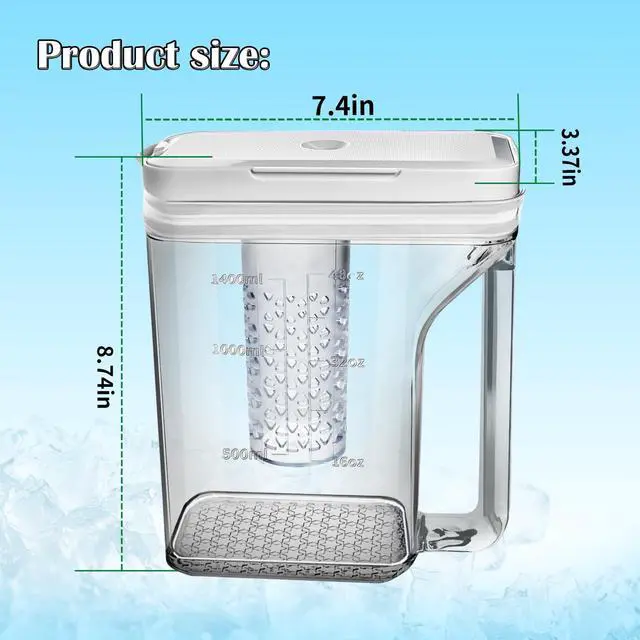 Alt view image 6 of 7 - DA97-17395B Refrigerator Water Pitcher Compatible With Samsung Reservoir | Fridge Water Reservoir NO leak, Fridge Reservoir Fits RF28R7351SR RF28R7351SG Water Pitcher Reservoir Tank (Double sealing)