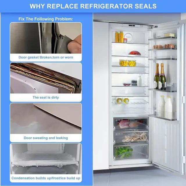 Alt view image 6 of 7 - Upgraded 31.1"x39.57" W10443313 Refrigerator Fresh Door Gasket Compatible with Whirlpool Kenmore and Maytag Refrigerator Door Seal Fridge Gasket AP5618606 67003552 W10571964 12683803W 12683817W