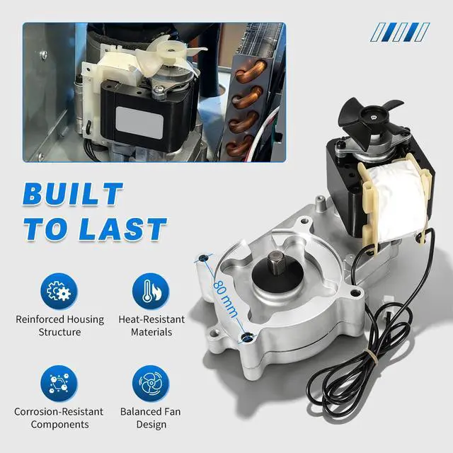 Alt view image 3 of 6 - Ice Maker Gear Box Assembly Compatible with GE Profile Opal Ultra, Opal 2.0 Ultra & XL, with AC Motor & Condenser Fan