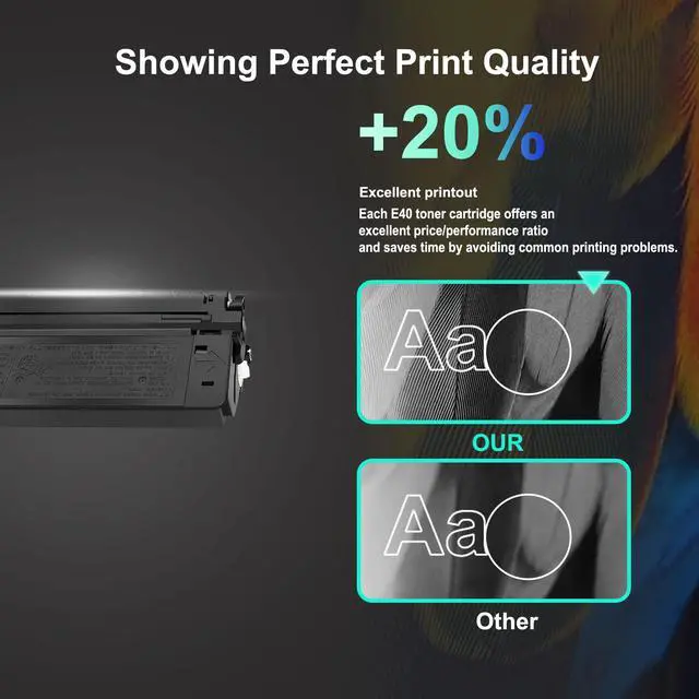 Alt view image 5 of 7 - E40 Black Toner Cartridge High Yield (1-Pack) Compatible E40 Toner Cartridges Replacement for Canon E40 Toner Cartridge for PC 300 310 320 330 400 420 430 530 550 710 720 730 920 940 Printer