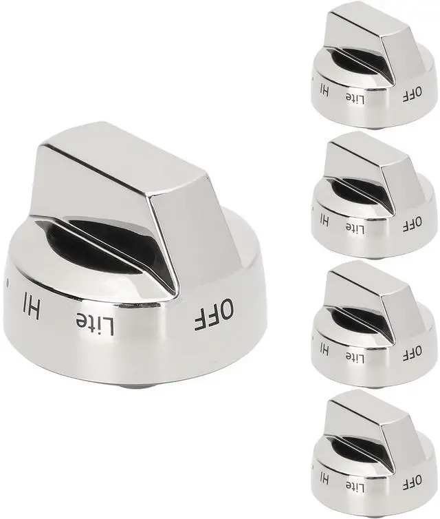 Main image of 5 PCS DG94-00945A Burner Control Dial Knobs Replace AP5957989 4011502 PS10067150 EAP10067150 Compatible with Samsung Stove knobs NX58H9500WS/AA-00/01/02/03 NX58H9500WS/AC-01/02/03