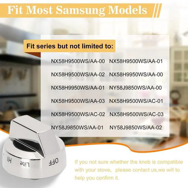 Alt view image 6 of 7 - 5 PCS DG94-00945A Burner Control Dial Knobs Replace AP5957989 4011502 PS10067150 EAP10067150 Compatible with Samsung Stove knobs NX58H9500WS/AA-00/01/02/03 NX58H9500WS/AC-01/02/03